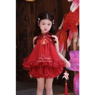 Váy Đỏ Thỏ Thêu Chính Chủ Laci Kids
