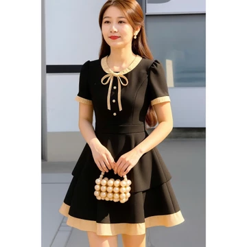 Váy Nơ 2 Tầng, Váy Dự Tiệc, Set Đồ Tiểu Thư, Thanh Lịch, set đồ đẹp Top Women, set nữ Mã HD01