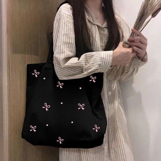 Túi tote vải canvas nữ in hoạ tiết hoa cúc cute Cactus Gấu Bow phong cách Hàn Quốc đi học đi chơi. Hạo Khoa shop