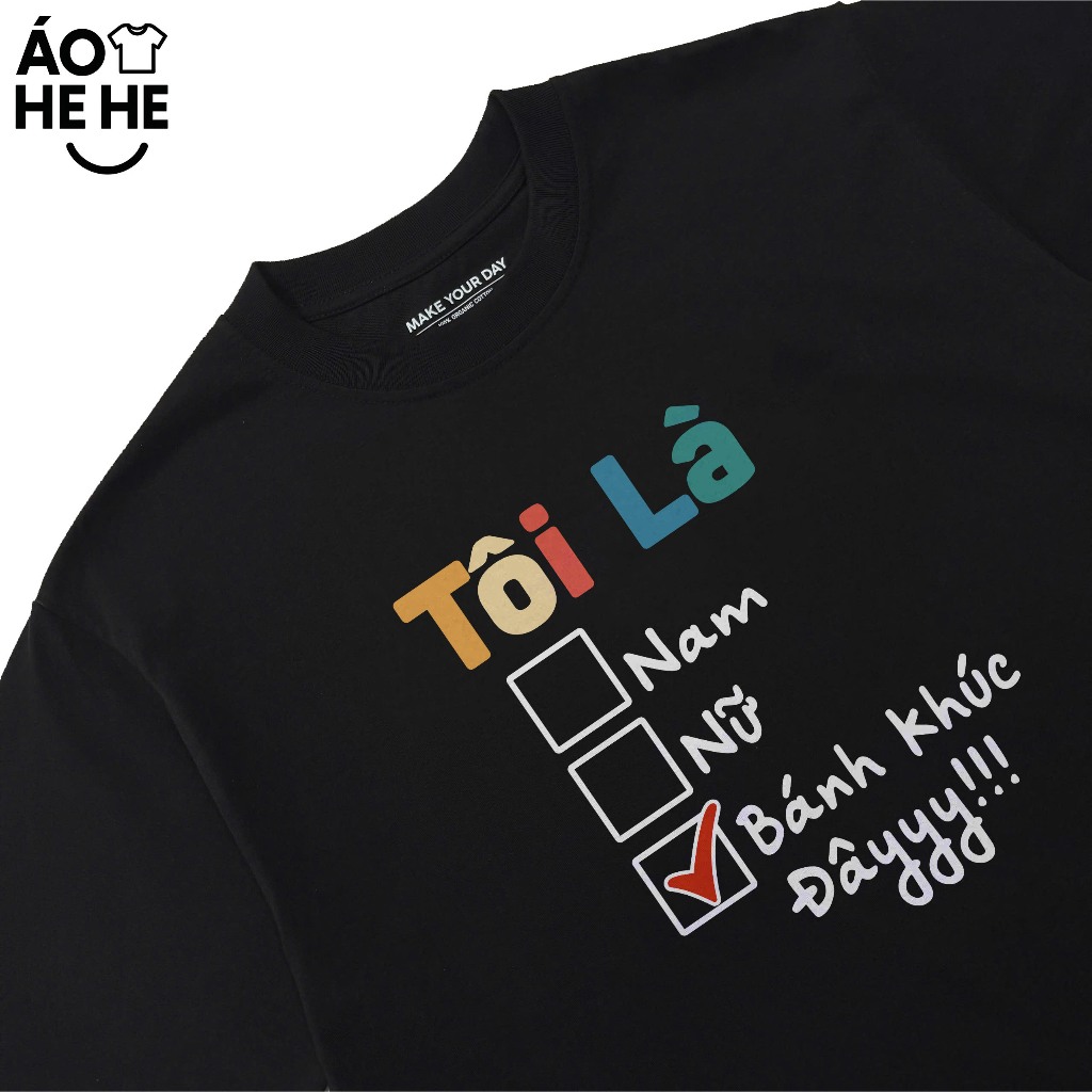 Áo Thun In Chữ Hài Hước Tôi Là Bánh Khúc Đây Câu Nói Text Hài Văn Phòng Công Sở Form Rộng Cotton 250gsm