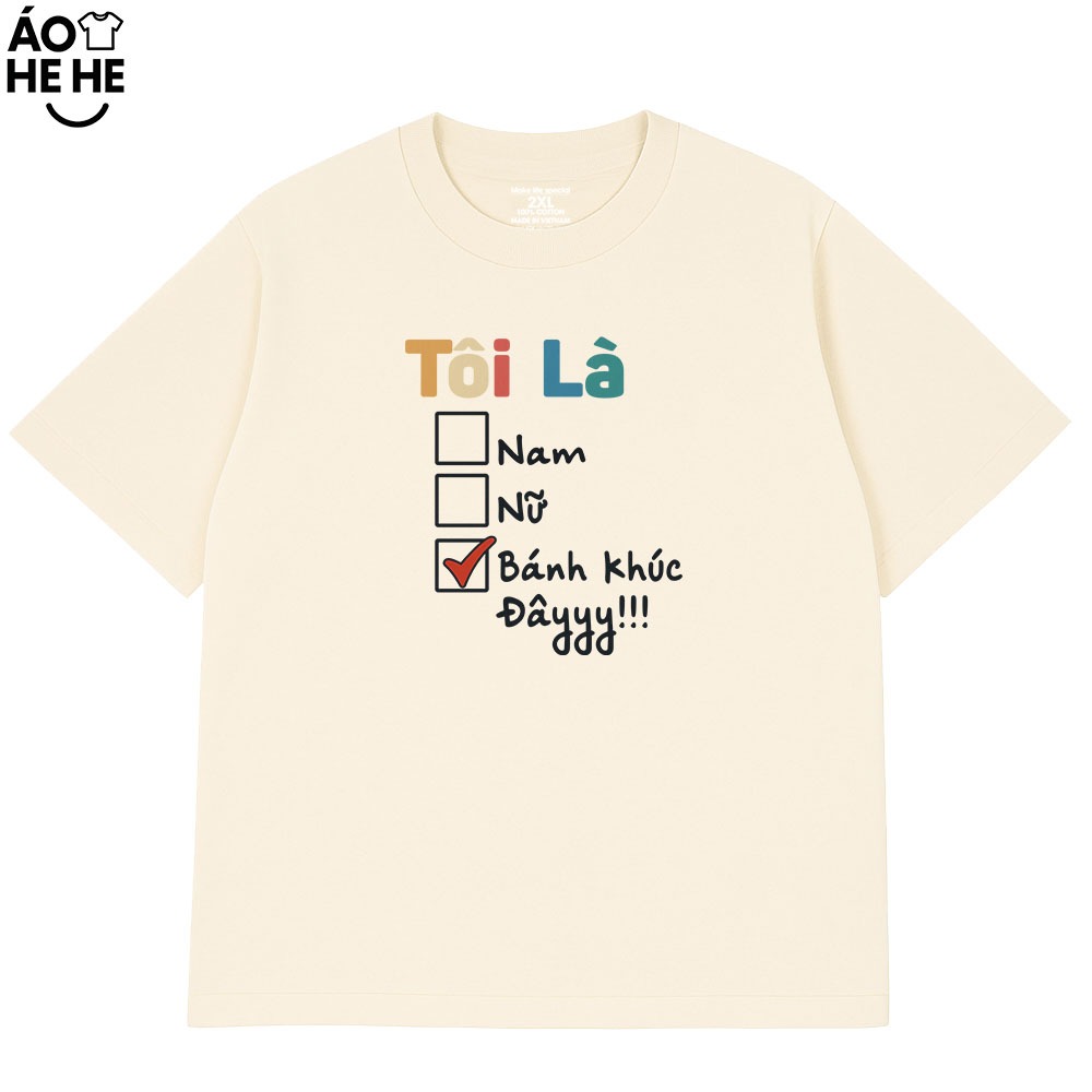 Áo Thun In Chữ Hài Hước Tôi Là Bánh Khúc Đây Câu Nói Text Hài Văn Phòng Công Sở Form Rộng Cotton 250gsm