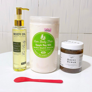 Combo Kem Body Nguyễn Thúy Kiều + Body Oil (mẫu mới) Dưỡng Ẩm Da