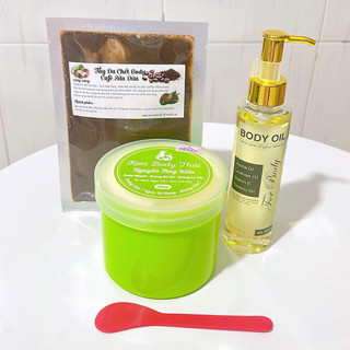 Combo Kem Body Nguyễn Thúy Kiều + Body Oil (mẫu mới) Dưỡng Ẩm Da