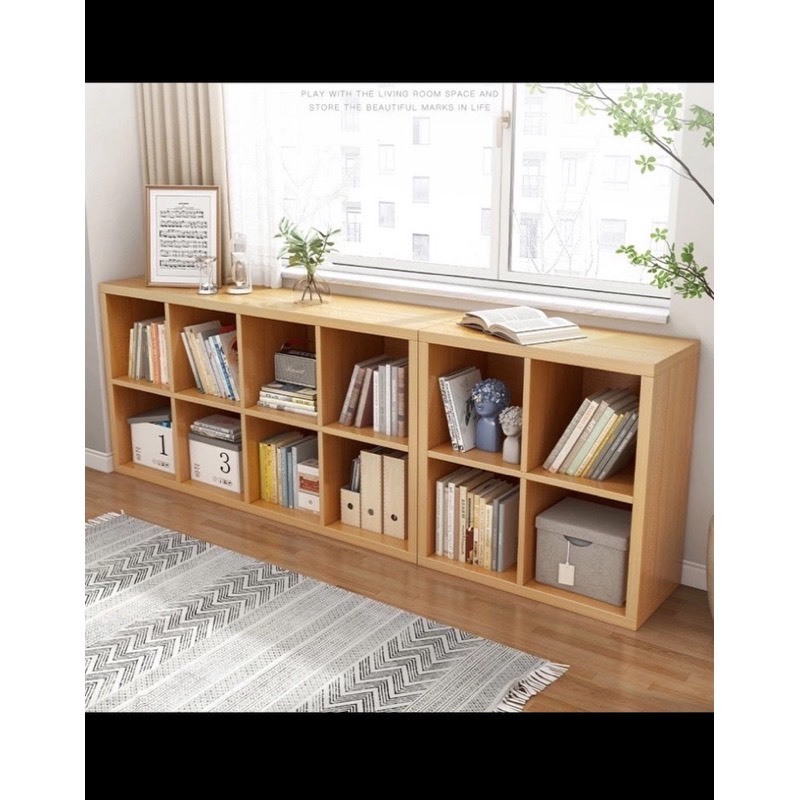 Kệ Sách Gỗ MDF Thiết Kế Tổ Ong Hiện Đại, Đa Dạng Kích Thước Từ 2 Đến 8 Ô