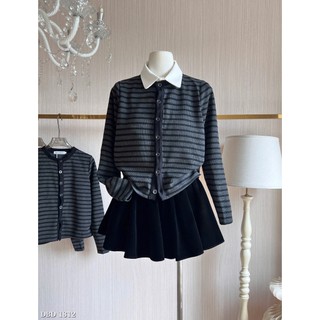 Áo Len Cardigan Dài Tay Kẻ Ngang Xinh Xắn QCCC Cao Cấp