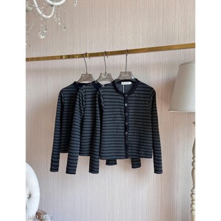 Áo Len Cardigan Dài Tay Kẻ Ngang Xinh Xắn QCCC Cao Cấp