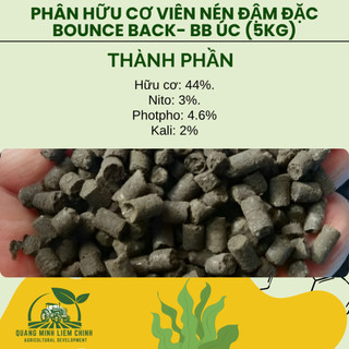 Phân Hữu Cơ viên nén đậm đặc Bounce Back- BB Úc (5KG), dùng cho cây kiểng, hoa lan, bonsai