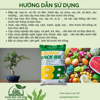 Phân Hữu Cơ viên nén đậm đặc Bounce Back- BB Úc (5KG), dùng cho cây kiểng, hoa lan, bonsai