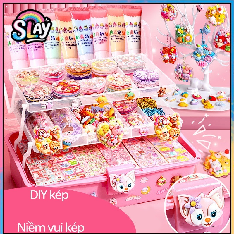 Bộ Kem Keo Dán Thẻ Goo Đầy Đủ Chi Tiết, Dán Sticker, Tự Làm Móc Khóa ...