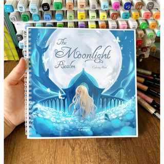 Bộ Tranh Tô Màu Moonlight Realm 40 Tranh, Giấy dày 200gsm Quyển A4 A5, Phù Hợp Màu Marker, Acrylic, Chì Màu, Sáp Màu