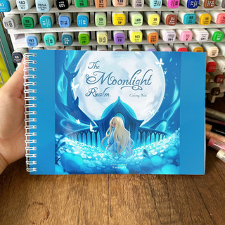 Bộ Tranh Tô Màu Moonlight Realm 40 Tranh, Giấy dày 200gsm Quyển A4 A5, Phù Hợp Màu Marker, Acrylic, Chì Màu, Sáp Màu