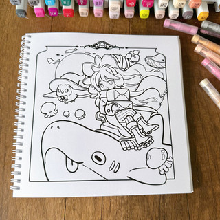 Bộ Tranh Tô Màu Moonlight Realm 40 Tranh, Giấy dày 200gsm Quyển A4 A5, Phù Hợp Màu Marker, Acrylic, Chì Màu, Sáp Màu