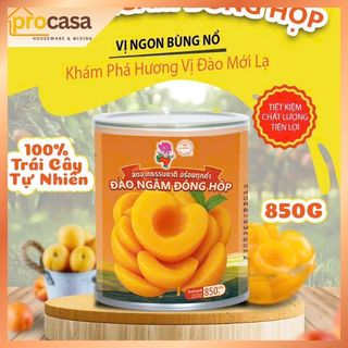 Đào ngâm đóng hộp Shuangfu 450g và 850gr - Nguyên liệu pha chế chính hãng