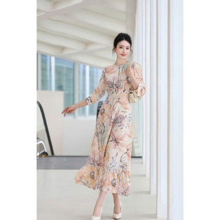 Đầm thiết kế KYE dáng dài vải chiffon Leila dress