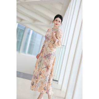 Đầm thiết kế KYE dáng dài vải chiffon Leila dress