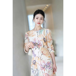 Đầm thiết kế KYE dáng dài vải chiffon Leila dress
