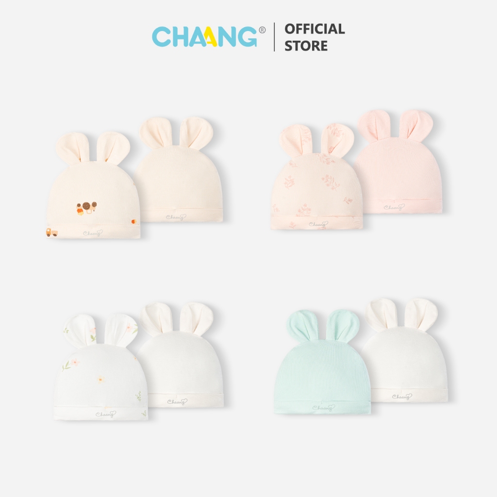 [CHAANG 0-6M] Set 2 chiếc mũ tai Harvest D2 cho bé sơ sinh