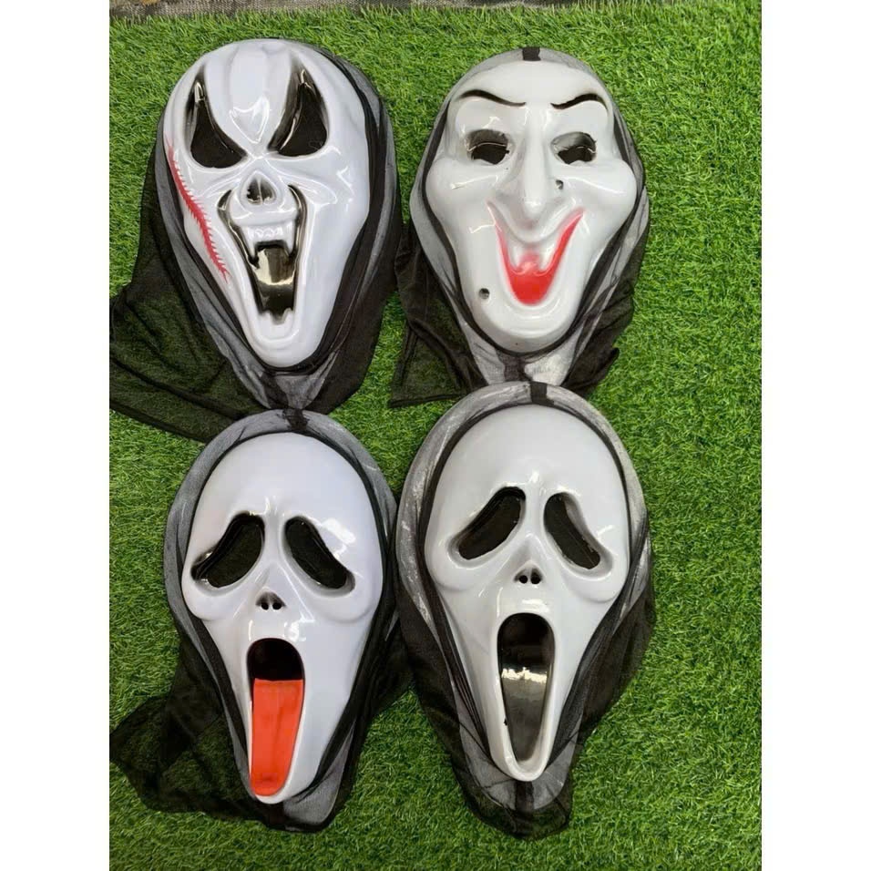 Mặt nạ Halloween đẹp vải chùm đầu hoặc mặt nạ trơn