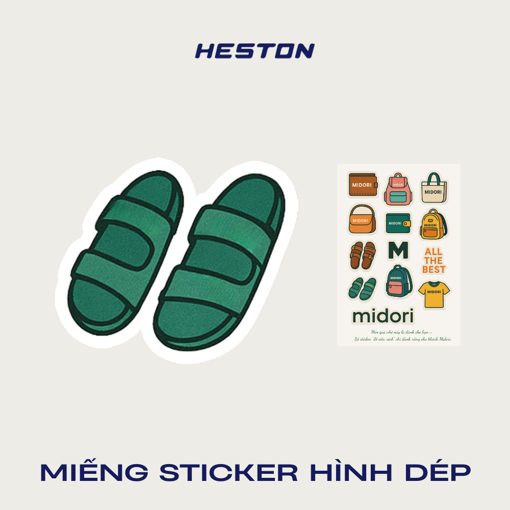 Sticker Dán Hình Dép Balo Ví Xách Áo Thun Trang Trí Nam Nữ Thương Hiệu M STUDIO