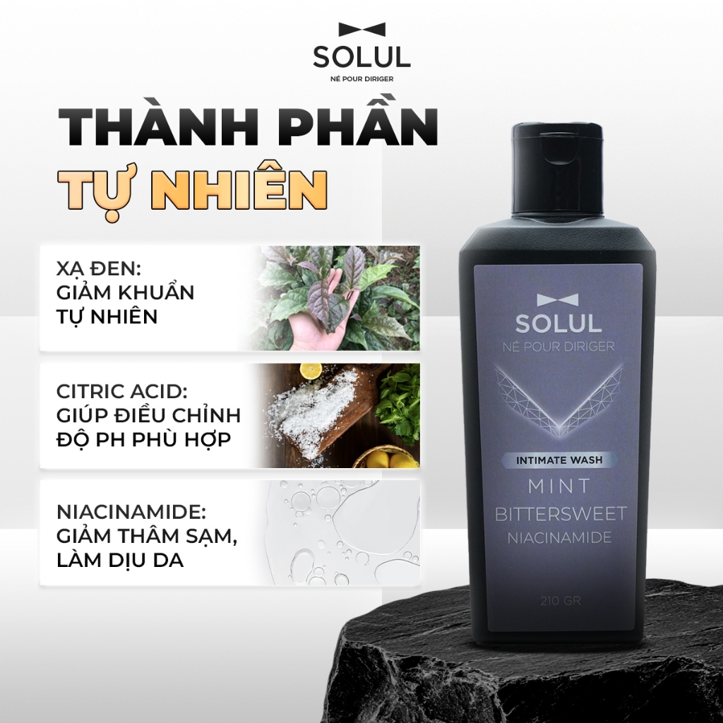 SET Performance Solul Dầu gội đầu nam 2in1 510g, Sữa rửa mặt 210g, Dung dịch vệ sinh 210g, Body Mist