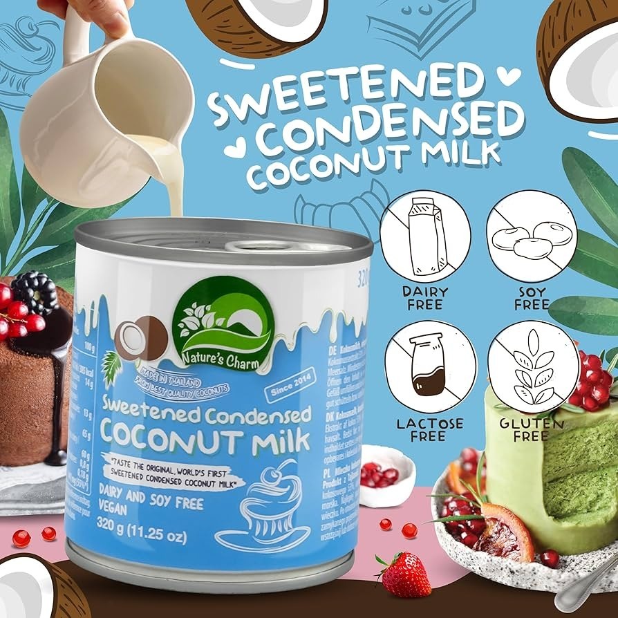 Sữa đặc thuần chay Nature's Charm Vegan Sweetened Condensed Coconut/ Oat Milk 320g