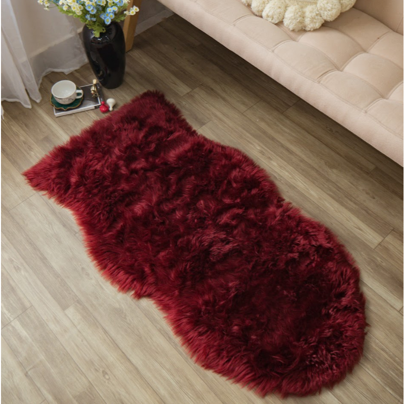 Thảm Lông Trải Sàn Mềm Mịn Dáng Gợn Sóng Trang Trí Nhà Cửa, Decor Chụp Hình