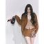 Chân Váy Da Lộn Nâu Phối Caro Vintage Chân Váy Ngắn Xếp Tầng Giả Quần Cá Tính | KHAO Boutique