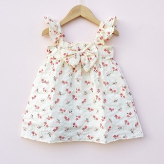 Váy bé gái, đầm bé gái 2 dây cánh tiên vải Đũi xốp dáng BabyDoll dễ thương ChuChoaKids [VBC19]