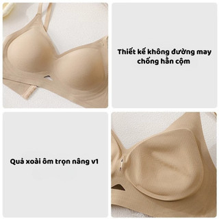 Combo 2 Áo Ngực Nữ Su Không Đường May Chống Hằn, Áo Lót Mút Dày Nâng V1 Mềm Thoáng King Shop A-1289