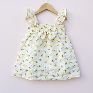 Váy bé gái, đầm bé gái 2 dây cánh tiên vải Đũi xốp dáng BabyDoll dễ thương ChuChoaKids [VBC19]