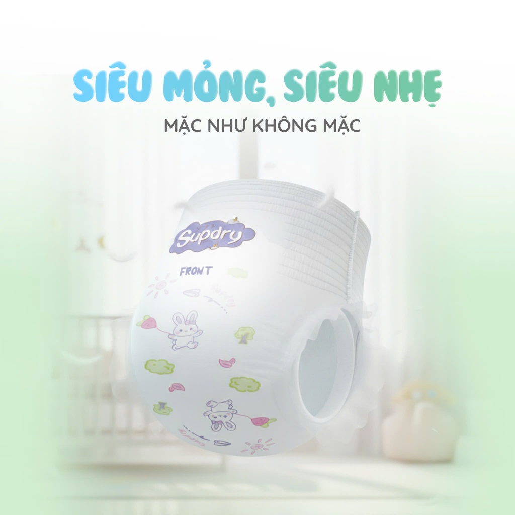 [COMBO 5 Tặng 5] Bịch Tã/ Bỉm Quần Supdry, Bỉm Supdry Eco Êm Ái, Khô Thoáng, Thấm hút tốt Cho bé M, L, XL, XXL, 3XL