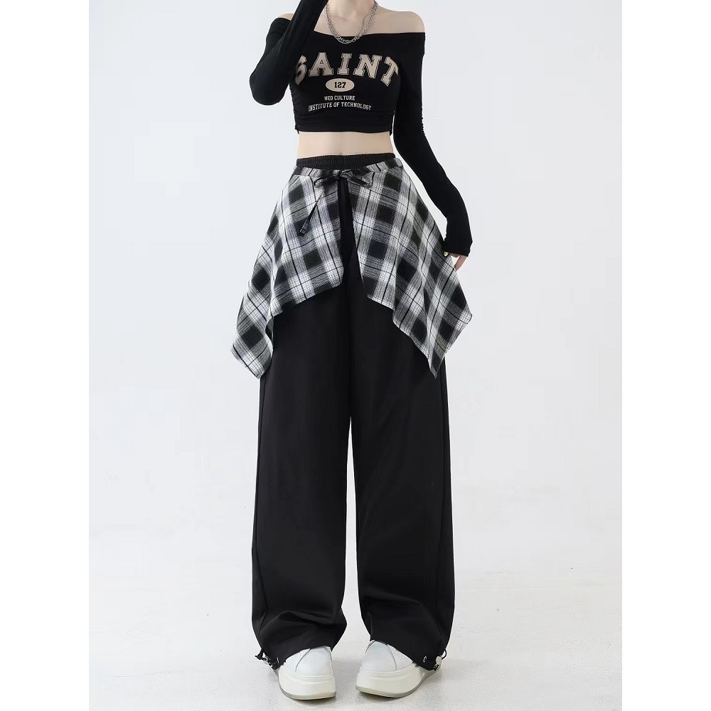 [KH17] PLAID SKIRT họa tiết caro Mix Layer phụ kiện trend thu đông hip hop | Khao Boutique