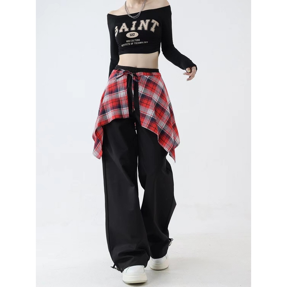 [KH17] PLAID SKIRT họa tiết caro Mix Layer phụ kiện trend thu đông hip hop | Khao Boutique
