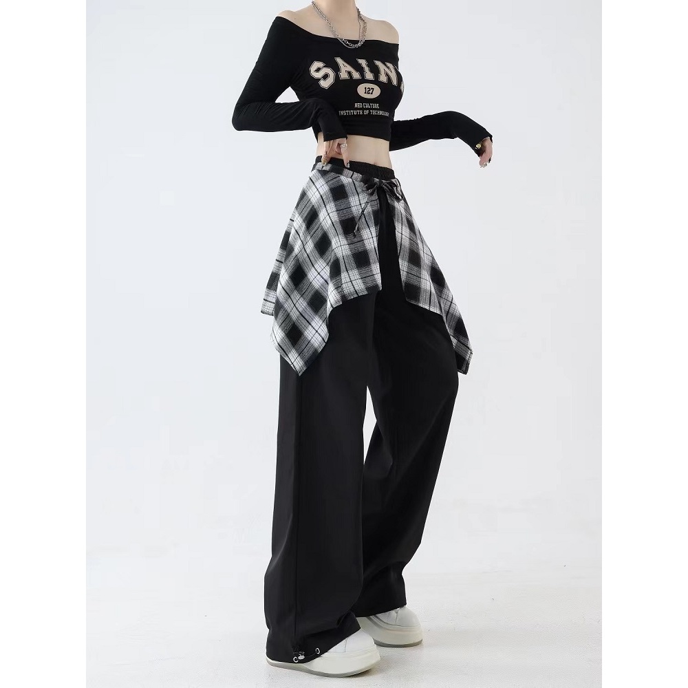 [KH17] PLAID SKIRT họa tiết caro Mix Layer phụ kiện trend thu đông hip hop | Khao Boutique