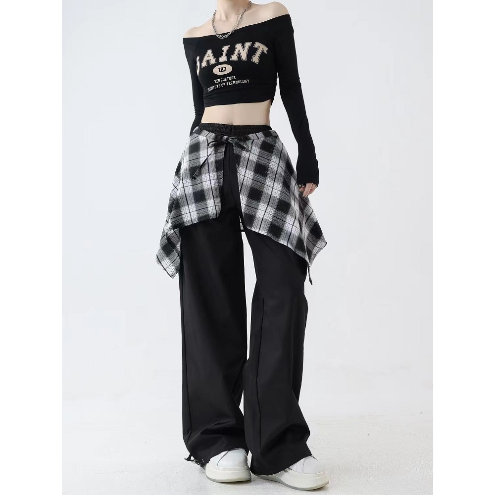 [KH17] PLAID SKIRT họa tiết caro Mix Layer phụ kiện trend thu đông hip hop | Khao Boutique