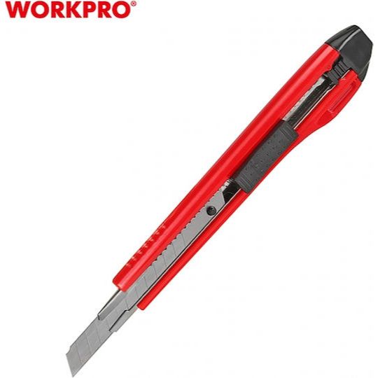 Dao rọc giấy vỏ bằng nhựa ABS WORKPRO, lưỡi dao rộng 9mm WP212006, lưỡi dao rộng 18mm WP212007 - Hàng chuẩn chính hãng