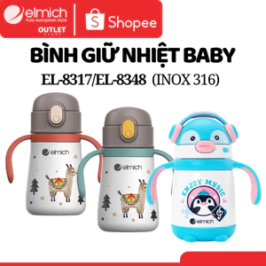 Bình Giữ Nhiệt Cho Bé Elmich Baby EL-8317 / EL-8348 | Bình Nước Trẻ Em INOX 316, Elmich Chính Hãng