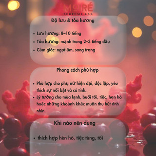 Nước hoa Nữ MOIRÉ BLACK OVER RED EDP ngọt ngào, quyến rũ, lưu hương lâu 8h - mini 10ml