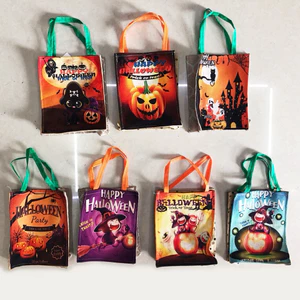 Túi vải Halloween mini đựng kẹo cho bé – Phụ kiện trang trí Halloween nhiều mẫu dễ thương 🎃👻