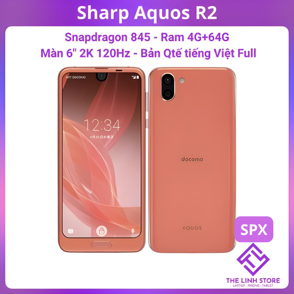 Điện thoại Sharp Aquos R2 (SPX) màn 120Hz - Snapdragon 845 ram 4G 64G ...
