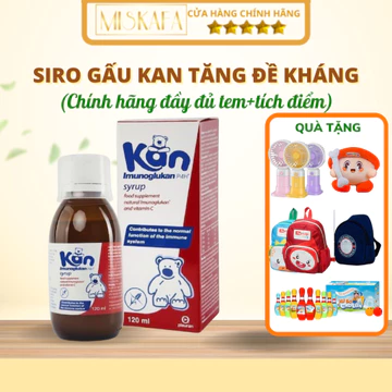 Siro Kan ImunoGlukan (Nhập khẩu chính hãng) - Siro gấu Kan Tăng để kháng cho bé, bổ sung vitamin