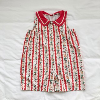 Bộ Đồ Bé Gái, Set Bộ Liền Thân Kẻ Sọc In Họa Tiết Cho Bé Chất Liệu Cotton Mềm Mịn