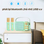 Loa Karaoke Mini Có Bluetooth – Kèm 2 Mic Không Dây, Bass Cực Căng, Âm Thanh 4D Sống Động, Phù Hợp Gia Đình & Du Lịch — ảnh 5