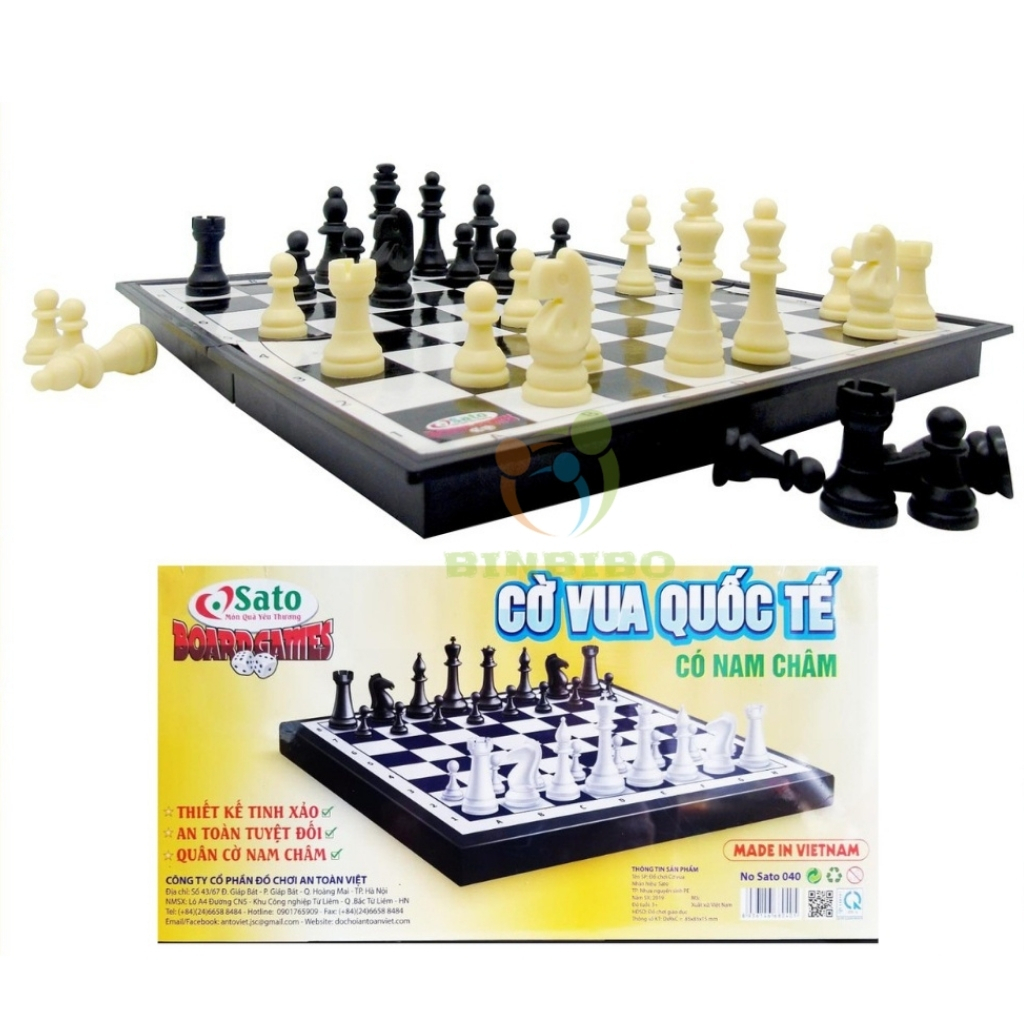 Cờ vua quốc tế loại to size 31x31 có nam châm hàng Việt Nam chất lượng cao Sato 040