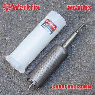 WORKFIX Mũi Khoan Rút Lõi Bê Tông 55mm-63mmx300mm WF-RL63 Chuôi Dài Thoát Phôi Tốt Chống Kẹt Mũi
