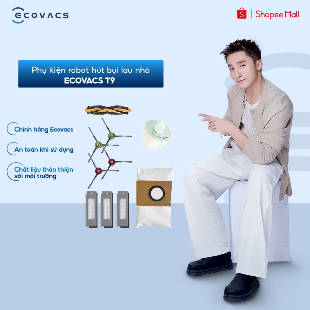 Bộ phụ kiện robot hút bụi Ecovacs T9