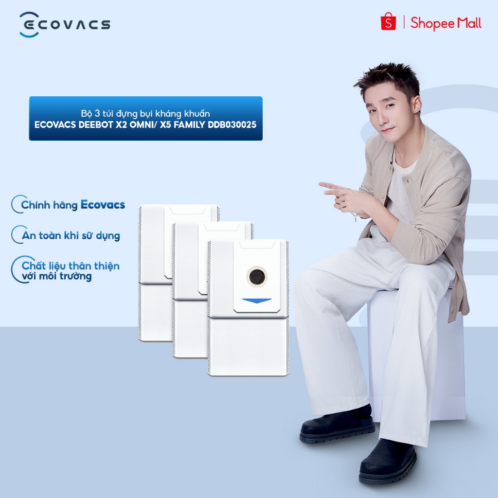 Bộ 3 túi đựng bụi Ecovacs DDB030025