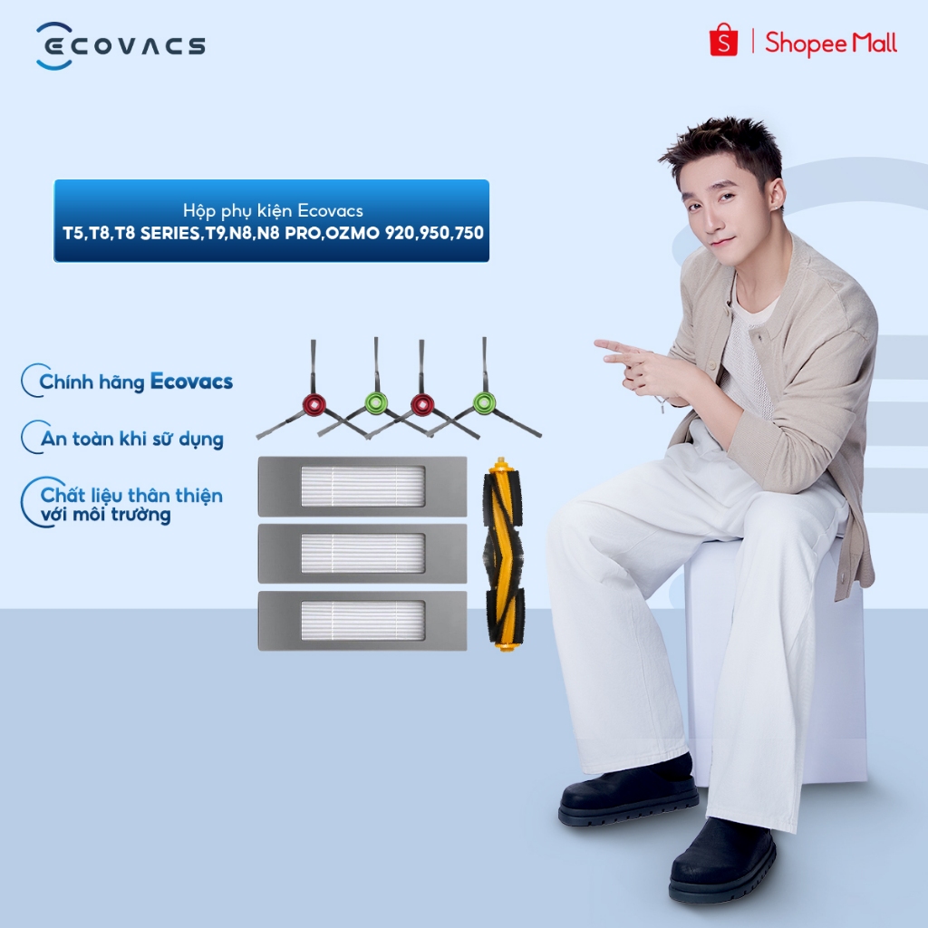 Hộp phụ kiện robot hút bụi Ecovacs