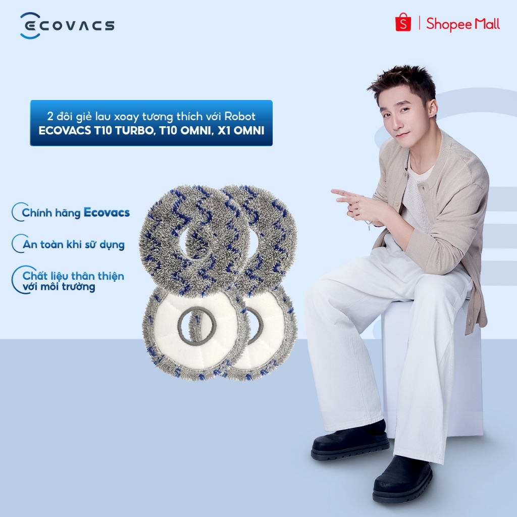 Bộ giẻ lau xoay Ecovacs D-WP04-0012