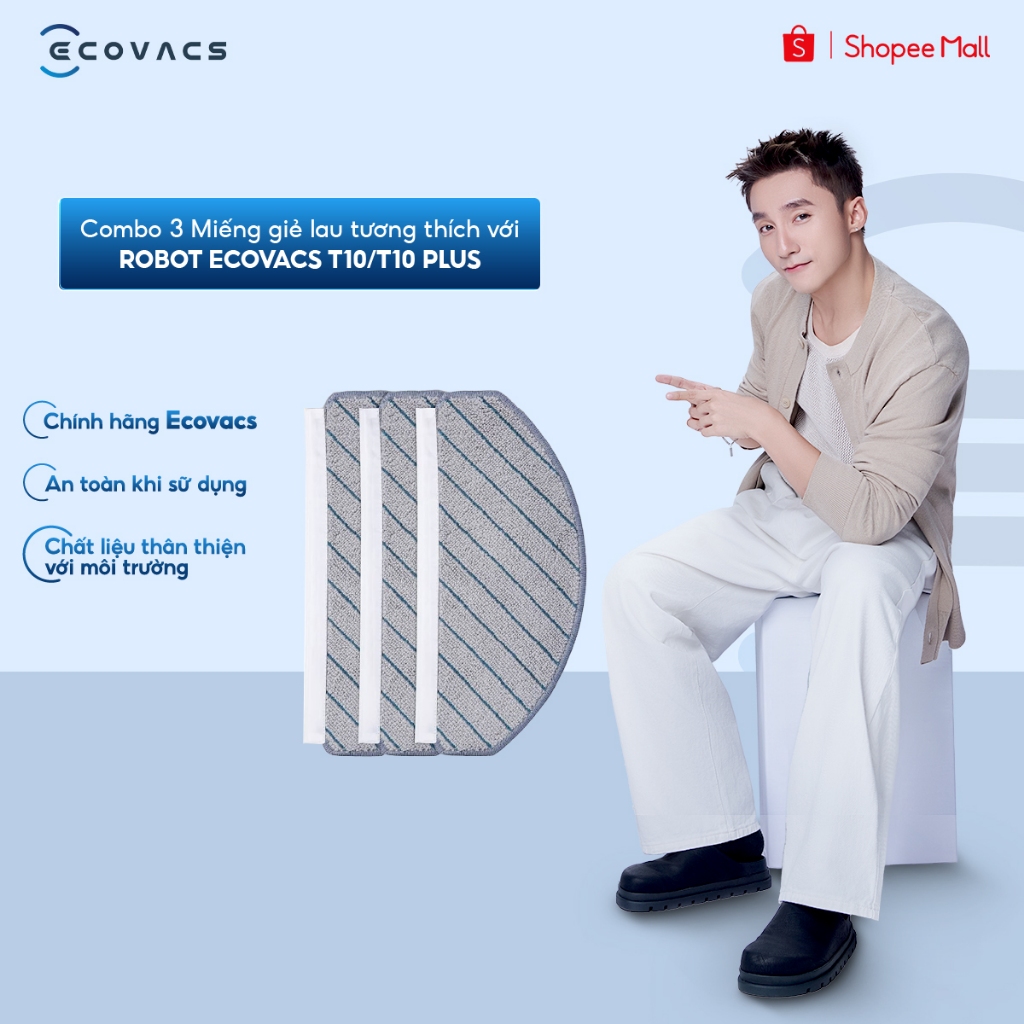 Combo 3 miếng giẻ lau Ecovacs T10 T10 Plus